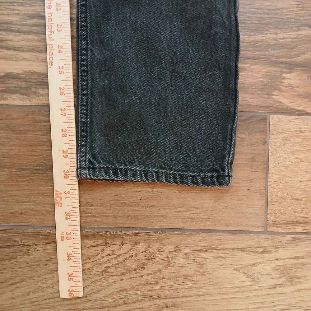Levi's 505 Jeans Mens 29x32 Black Denim Straight Cotton Regular Y2K (FITS 28x30)